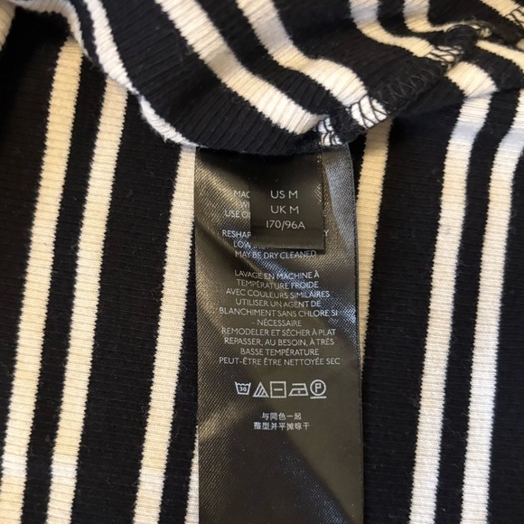 Anthropologie Lot of 2 Maeve Black Green White Striped Sweater Sweatshirt Medium - Picture 5 of 8